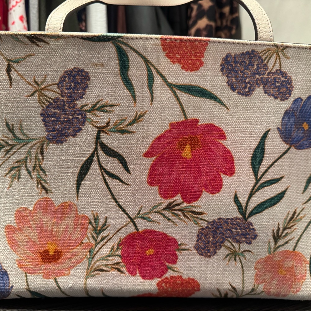 Floral Canvas Tote Bag